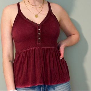 AE Soft & Sexy Peplum Tank